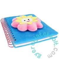 Virágos plüss napló - 17 x 21 cm