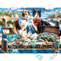 SunsOut 1000 db-os puzzle - Wharf Cats (71821)