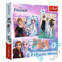 Trefl 2 az 1-ben puzzle és memóriajáték - Jégvarázs 2 - Hercegnők a földjükön (93335) 