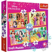 Trefl 4 az 1-ben puzzle (35,48,54,70 db-os) - Disney Princess - Fairy Tales Stories (34651)