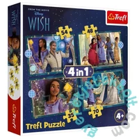 Trefl 4 az 1-ben puzzle (35,48,54,70 db-os) - Disney Wish - Dreams come true (34649)