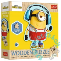 Trefl 50 db-os Wooden Contour Fa Puzzle - Crazy Minions (20239)