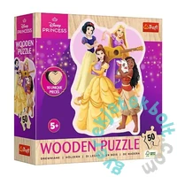 Trefl 50 db-os Wooden Contour Fa Puzzle - Disney Princess - Lovely Princess (20257)