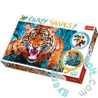 Trefl 600 db-os puzzle - Crazy Shapes - Támadó tigris (11110)