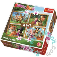 Trefl 4 az 1-ben puzzle (35,48,54,70 db-os) - Mása és a medve - Erdei kalandok (34329)