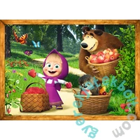 Trefl 4 az 1-ben puzzle (35,48,54,70 db-os) - Mása és a medve - Erdei kalandok (34329)