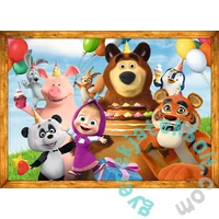 Trefl 4 az 1-ben puzzle (35,48,54,70 db-os) - Mása és a medve - Erdei kalandok (34329)