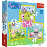 Trefl 3 az 1-ben puzzle (20,36,50 db-os) - Peppa malac - Játékidő (34849)