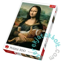 Trefl 500 db-os puzzle - Mona Lisa és a doromboló macska (37294)