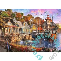 Trefl 1000-db-os Premium Plus puzzle - Tea Time - Tengerparti kikötő (10796)