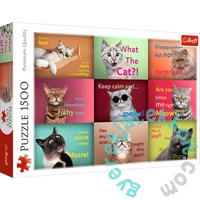 Trefl 1500 db-os puzzle - Vicces macskák képe (26212)