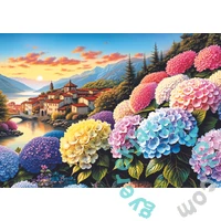 Trefl 1000 db-os puzzle + kirakó szőnyeg - Hortenzia mesevilág (94070)