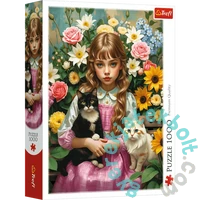 Trefl 1000 db-os puzzle - Lány macskákkal (10976)