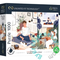Trefl 1000 db-os UFT Prime puzzle - Yoga, Cats, Coffee - Peace of Mind (10695)