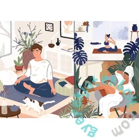 Trefl 1000 db-os UFT Prime puzzle - Yoga, Cats, Coffee - Peace of Mind (10695)