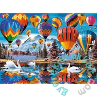 Trefl 1000 db-os Wood Craft Prémium Fa Puzzle - Színes léggömbök (20143)