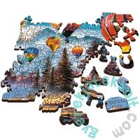 Trefl 1000 db-os Wood Craft Prémium Fa Puzzle - Színes léggömbök (20143)