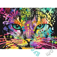 Trefl 1000 db-os Wood Craft Prémium Fa Puzzle - Színes macska (20148)