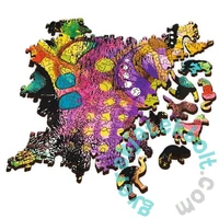 Trefl 1000 db-os Wood Craft Prémium Fa Puzzle - Színes macska (20148)