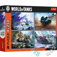 Trefl 4 x 250 db-os puzzle - World of Tanks - A nagy tankcsata (13347)