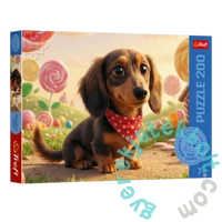 Trefl 200 db-os puzzle - Egy kiskutya egy édes világban (13383)