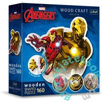 Trefl 160 db-os Wood Craft Shaped Prémium Fa Puzzle - Marvel - Iron Man (20183)