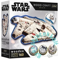 Trefl 160 db-os Wood Craft Shaped Prémium Fa Puzzle - Star Wars - Millennium Falcon (20189)