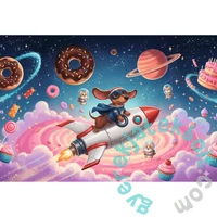 Trefl 100 db-os puzzle - Tacskó rakétán (16558)