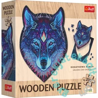 Trefl 200 db-os Wooden Contour Fa Puzzle - Farkas (94158)