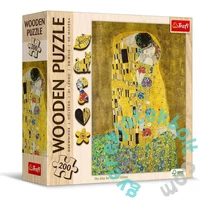 Trefl 200 db-os Wooden Contour Fa Puzzle - Gustave Klimt - The Kiss (20247)