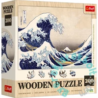 Trefl 200 db-os Wooden Contour Fa Puzzle - Hokusai - The Great Wave off Kanagawa (20250)