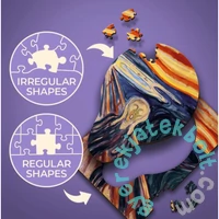 Trefl 200 db-os Wooden Contour Fa Puzzle - Munch - A sikoly (20252)