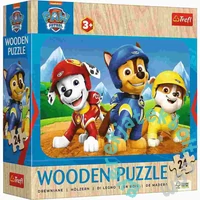 Trefl 24 db-os Wooden Contour Fa Puzzle - Mancs őrjárat (20265)