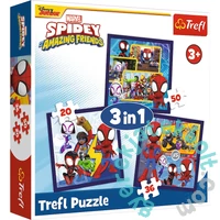 Trefl 3 az 1-ben puzzle (20,36,50 db-os) - Spidey és barátai (34892)