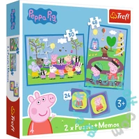 Trefl 2 az 1-ben puzzle és memóriajáték - Peppa malac (93331)