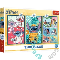Trefl 3 x 80 db-os puzzle - Stitch (34885)