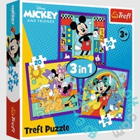 Trefl 3 az 1-ben puzzle (20,36,50 db-os) - Mickey egér és barátai (34894)