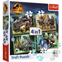 Trefl 4 az 1-ben puzzle (35,48,54,70 db-os) – Jurassic World (34607)