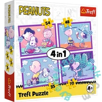 Trefl 4 az 1-ben puzzle (35,48,54,70 db-os) - Penauts - Snoopyval (34691)