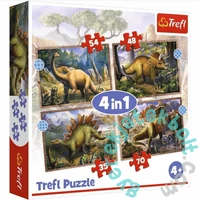 Trefl 4 az 1-ben puzzle (35,48,54,70 db-os) - Dinoszauruszok (34383)