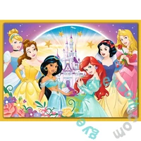Trefl 4 az 1-ben puzzle (35,48,54,70 db-os) - Disney Princess - Boldog nap (34385)