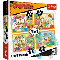 Trefl 4 az 1-ben puzzle (35,48,54,70 db-os) - Garfield (34673)