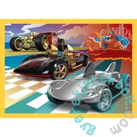 Trefl 4 az 1-ben puzzle (35,48,54,70 db-os) - Hot wheels (34627)