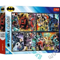 Trefl 4 x 250 db-os puzzle - Batman akcióban (13310)