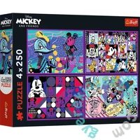 Trefl 4 x 250 db-os puzzle - Disney - Mickey Mouse kalandjai (13308)