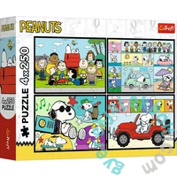 Trefl 4 x 250 db-os puzzle - Penauts kalandok (13370)