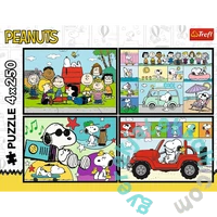 Trefl 4 x 250 db-os puzzle - Penauts kalandok (13370)