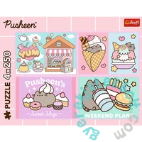 Trefl 4 x 250 db-os puzzle - Meet the Pusheen (13371)