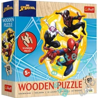 Trefl 50 db-os Wooden Contour Fa Puzzle - Pókember (20280)