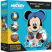 Trefl 50 db-os Wood Craft Shaped Prémium Fa Puzzle - Mickey világa (20199)